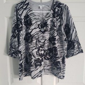 mercer street Women's Cardidan Gray Black size XL